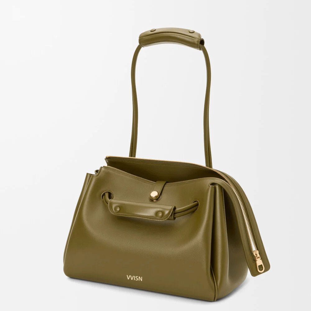 Medium Madrid Supple Calfskin Bag Olive - VVISN
