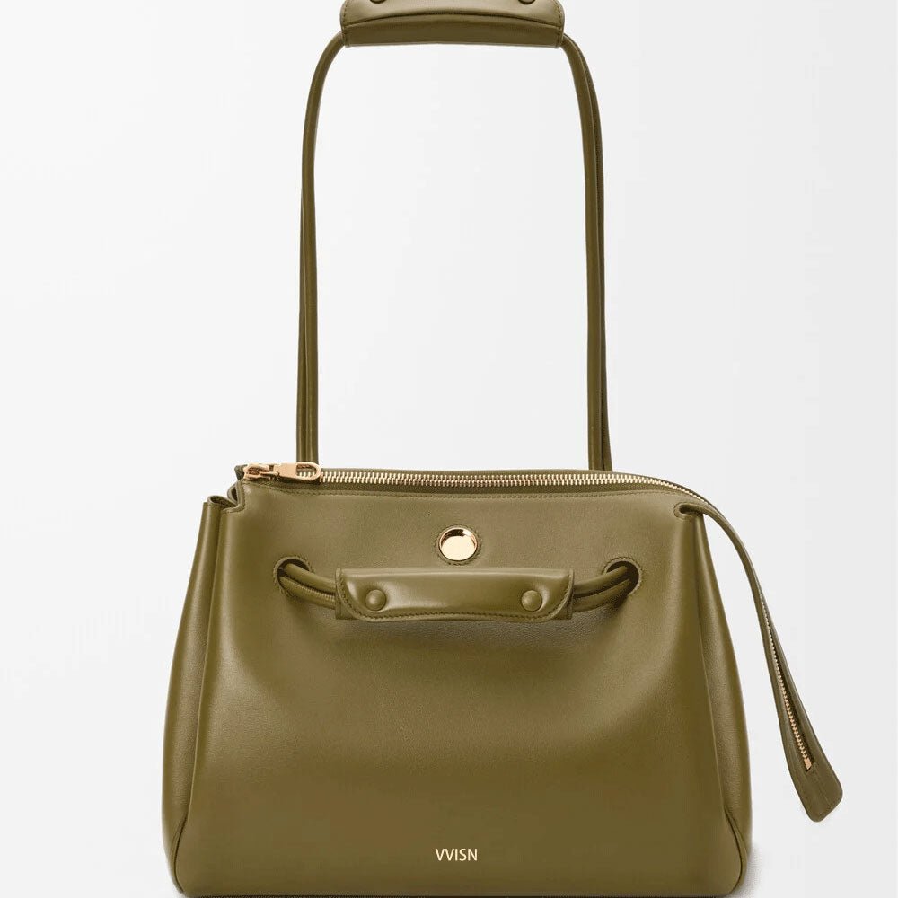 Medium Madrid Supple Calfskin Bag Olive - VVISN