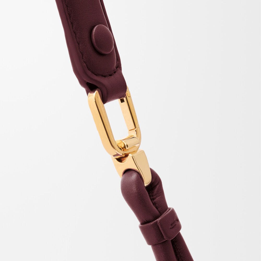 Medium Madrid Trapeze Shoulder Bag Dark Burgundy - VVISN