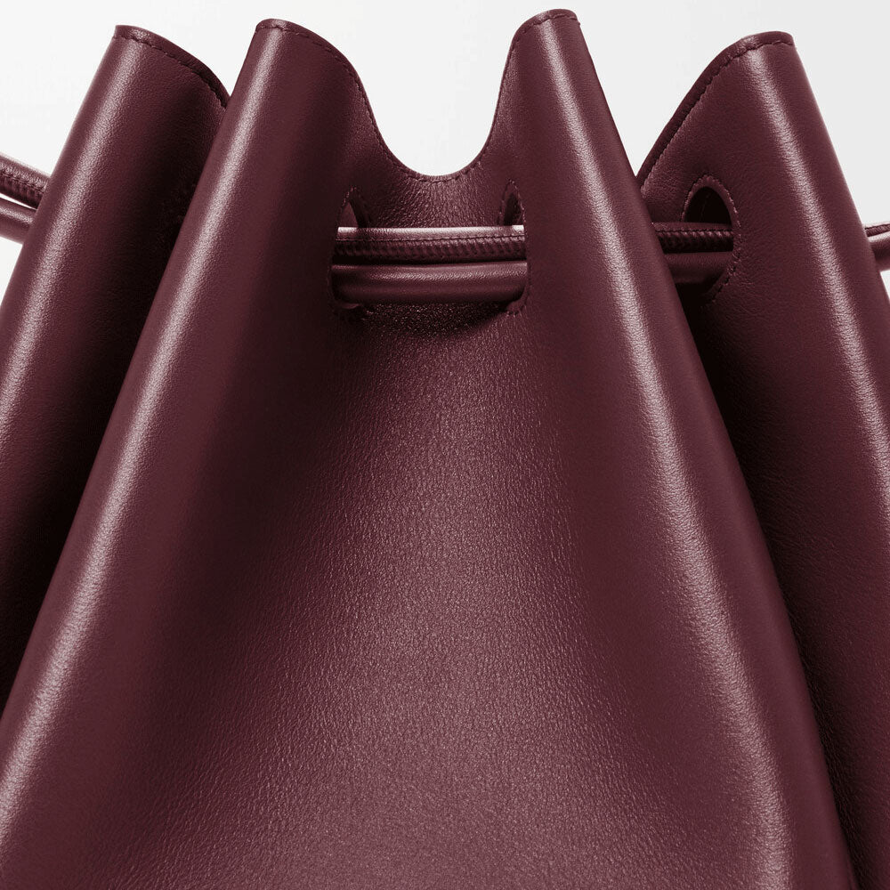 Medium Madrid Trapeze Shoulder Bag Dark Burgundy - VVISN