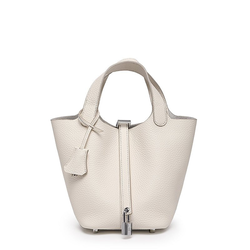 Minimalist Full Grain Leather Bucket Bag - VVISN