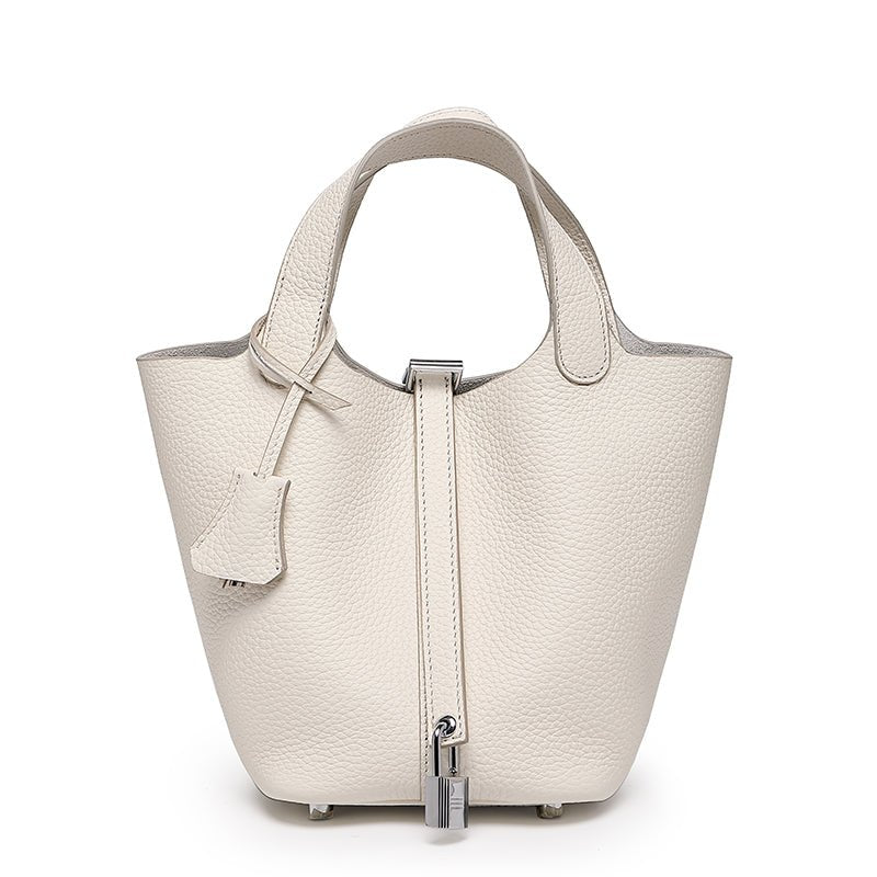Minimalist Full Grain Leather Bucket Bag - VVISN