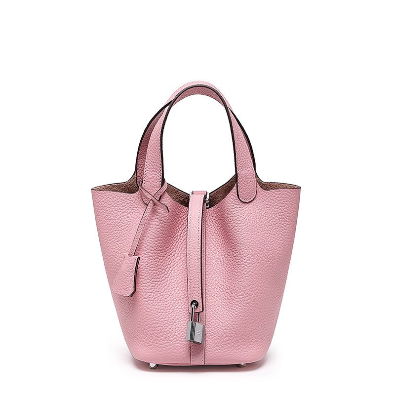Minimalist Full Grain Leather Bucket Bag - VVISN