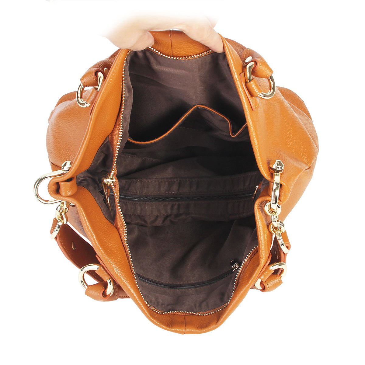 Minimalist Full Grain Leather Large Tote - VVISN