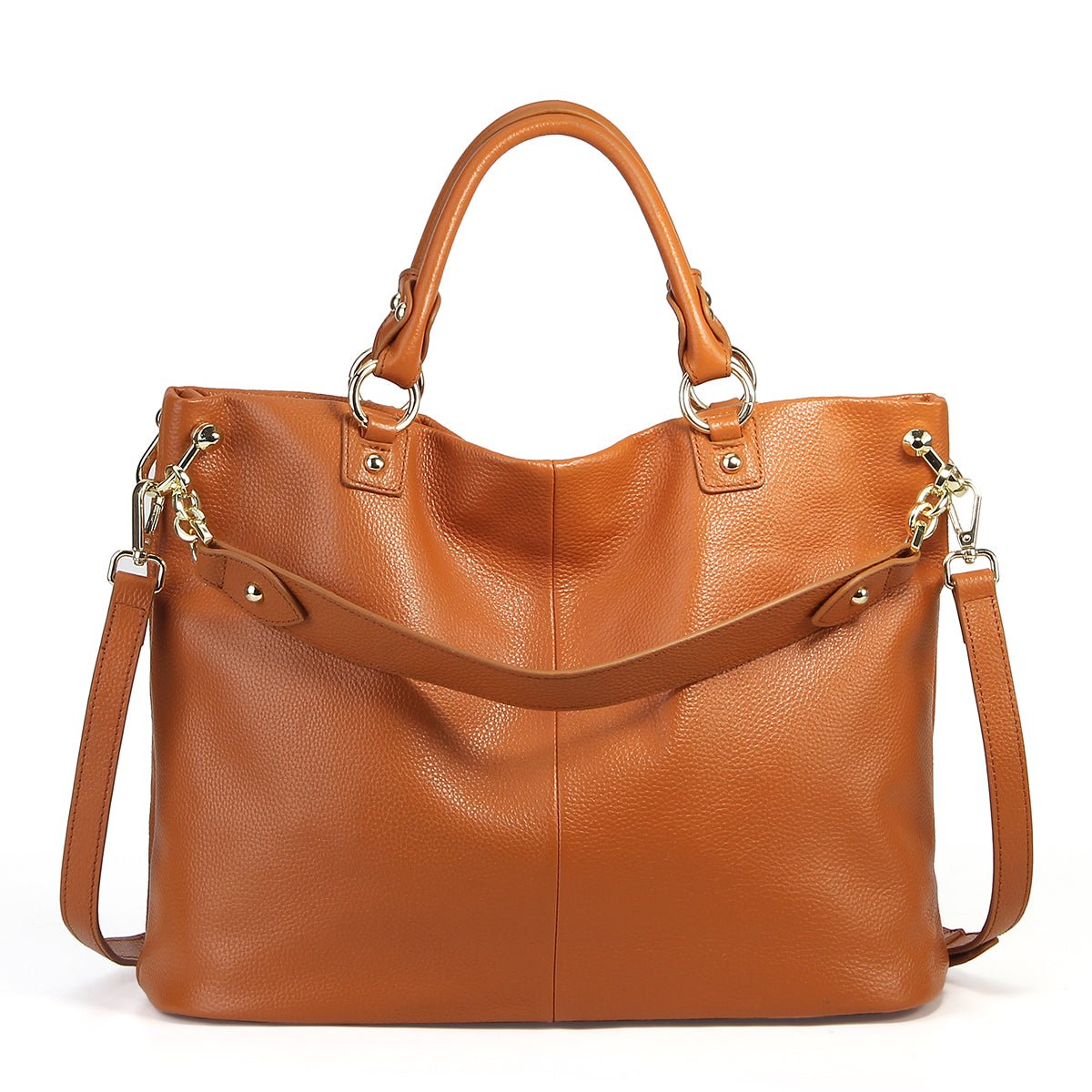Minimalist Full Grain Leather Large Tote - VVISN