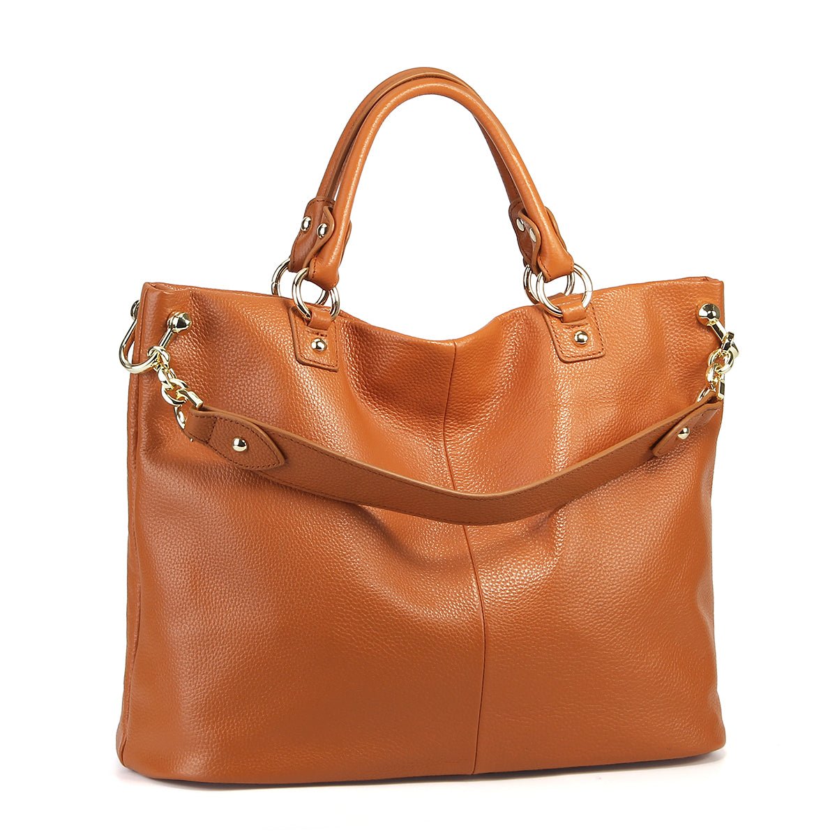 Minimalist Full Grain Leather Large Tote - VVISN