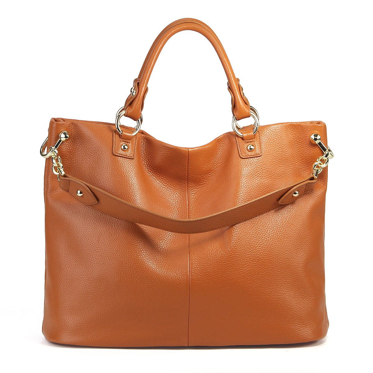 Minimalist Full Grain Leather Large Tote - VVISN