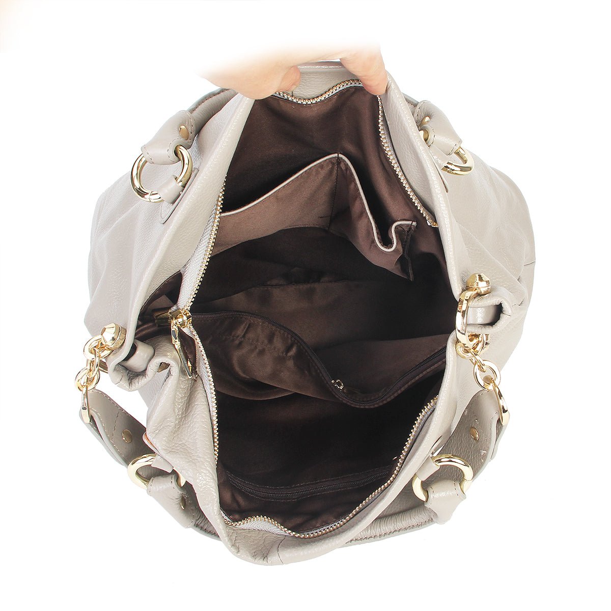 Minimalist Full Grain Leather Large Tote - VVISN
