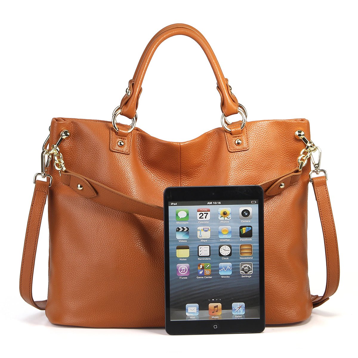 Minimalist Full Grain Leather Large Tote - VVISN