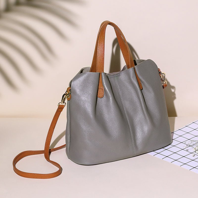 Multi - Function Leather Boston Crossbody - VVISN