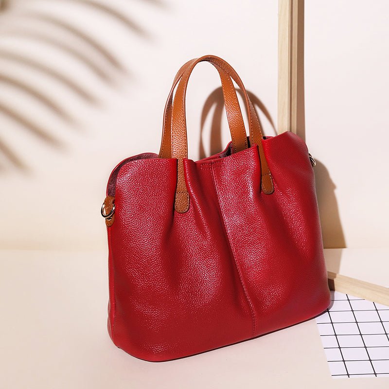 Multi - Function Leather Boston Crossbody - VVISN
