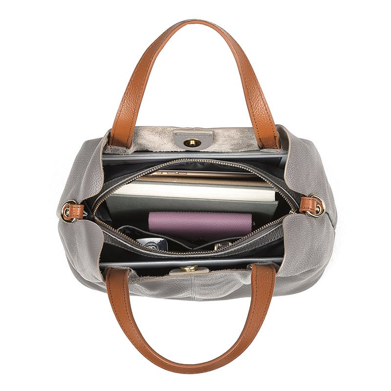 Multi - Function Leather Boston Crossbody - VVISN