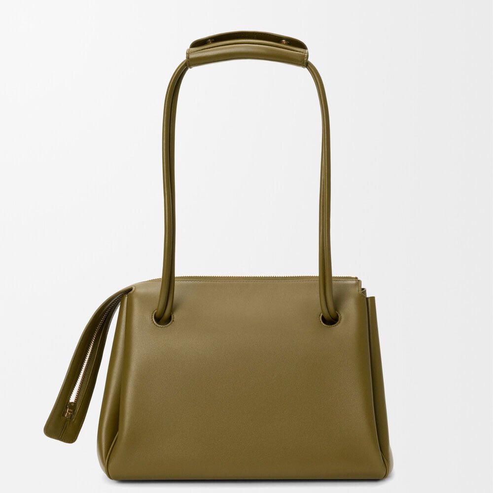 Olive Supple Calfskin Madrid Trapeze Bag - VVISN