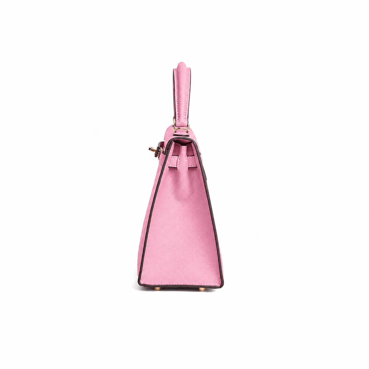 Petal Pink Structured Top Handle Bag - VVISN