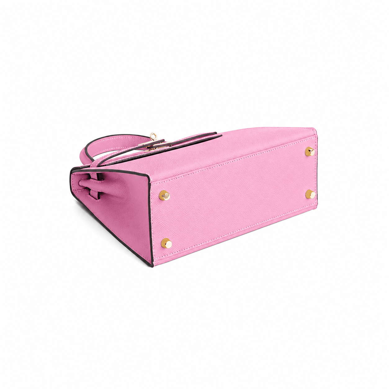 Petal Pink Structured Top Handle Bag - VVISN