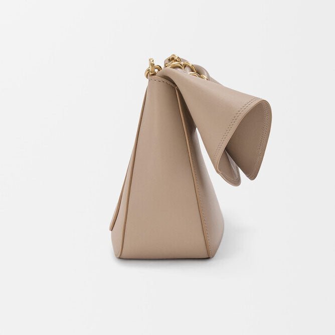 Sand Smooth Calfskin Ola Shoulder Bag - VVISN
