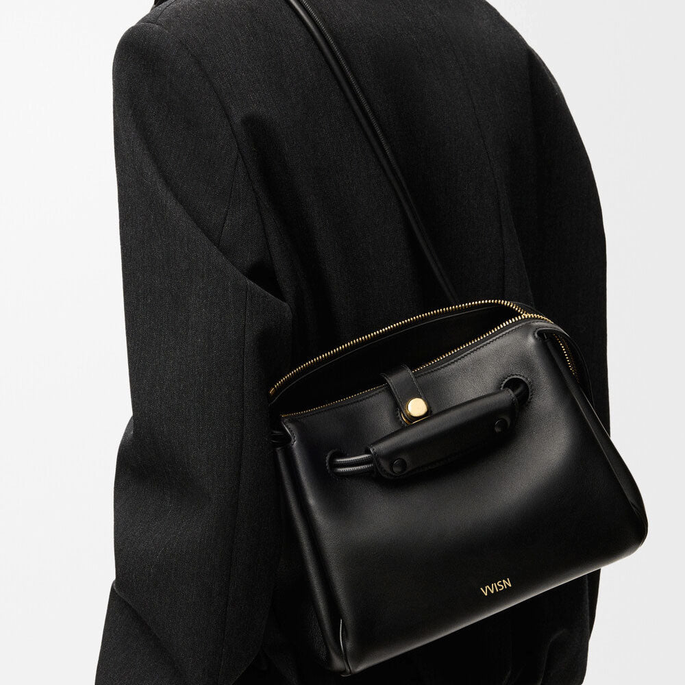 Small Madrid bag in supple calfskin Black - VVISN