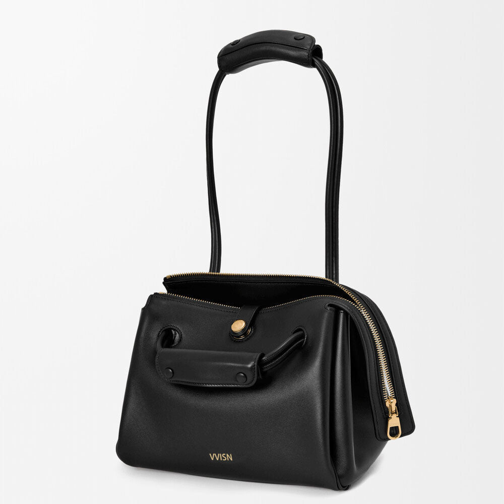 Small Madrid bag in supple calfskin Black - VVISN