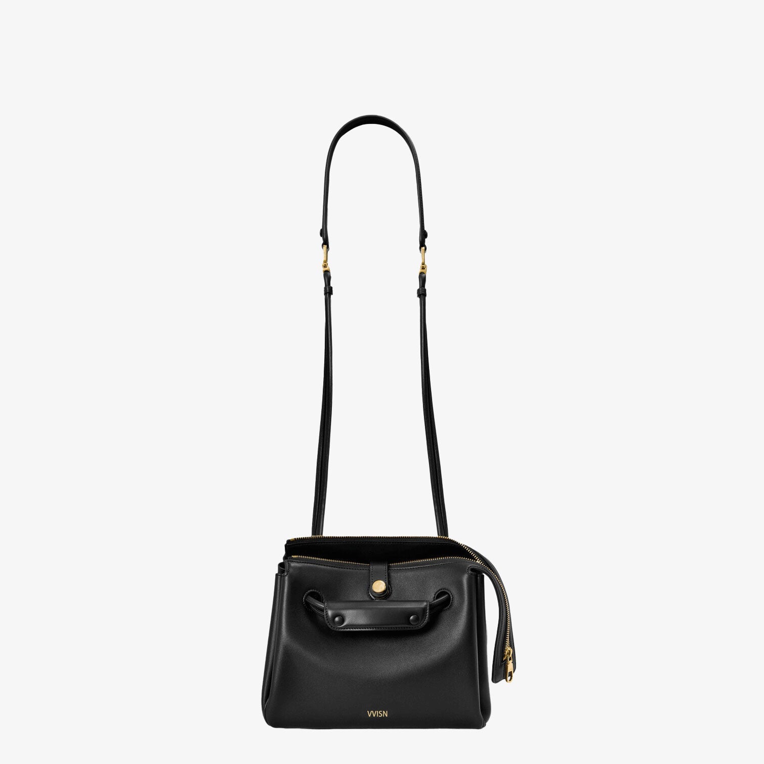 Small Madrid bag in supple calfskin Black - VVISN