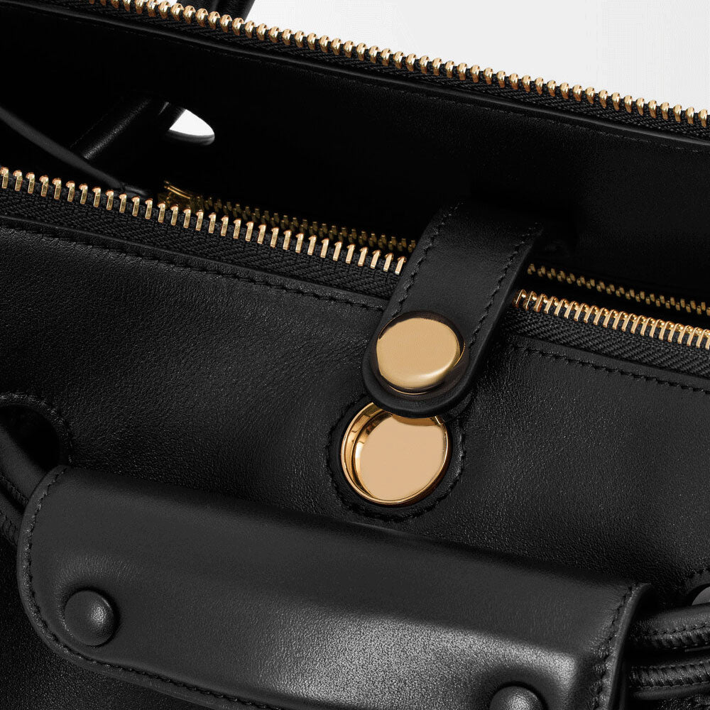 Small Madrid bag in supple calfskin Black - VVISN