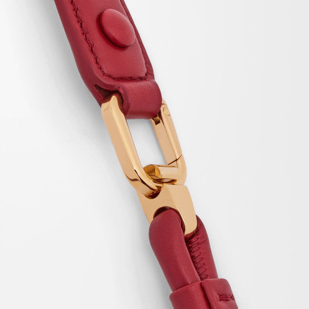 Small Supple Calfskin Trapeze Bag Burnt Red - VVISN