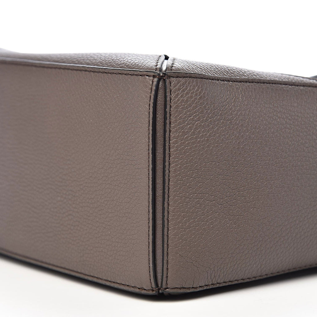 Small Taupe Woven Handle Puzzle Bag - VVISN