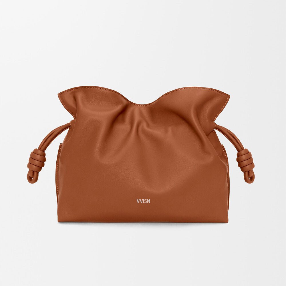 Squirrel Medium Flamenco clutch in nappa calfskin - VVISN