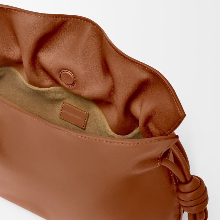 Squirrel Medium Flamenco clutch in nappa calfskin - VVISN