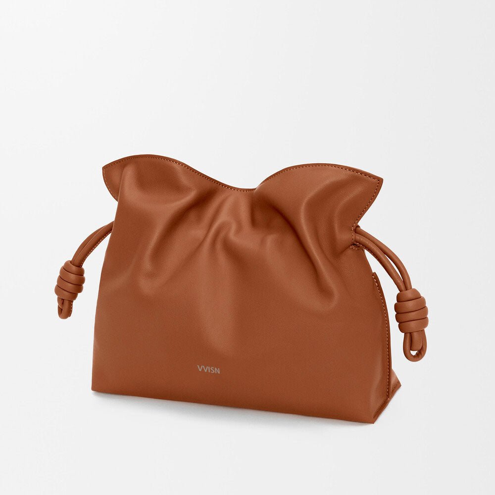 Squirrel Medium Flamenco clutch in nappa calfskin - VVISN