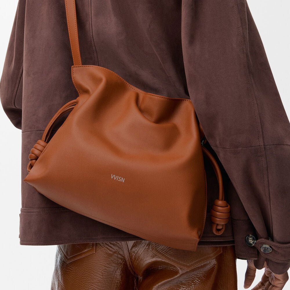 Squirrel Medium Flamenco clutch in nappa calfskin - VVISN