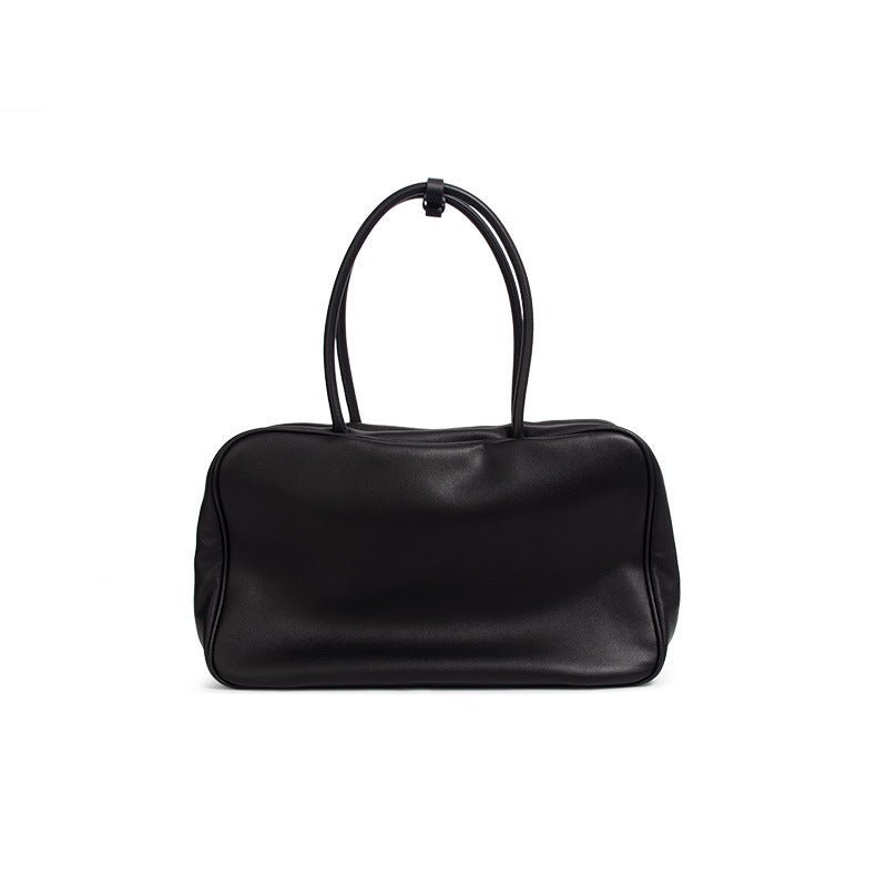 Suede Splicing Leather Boston Satchel - VVISN