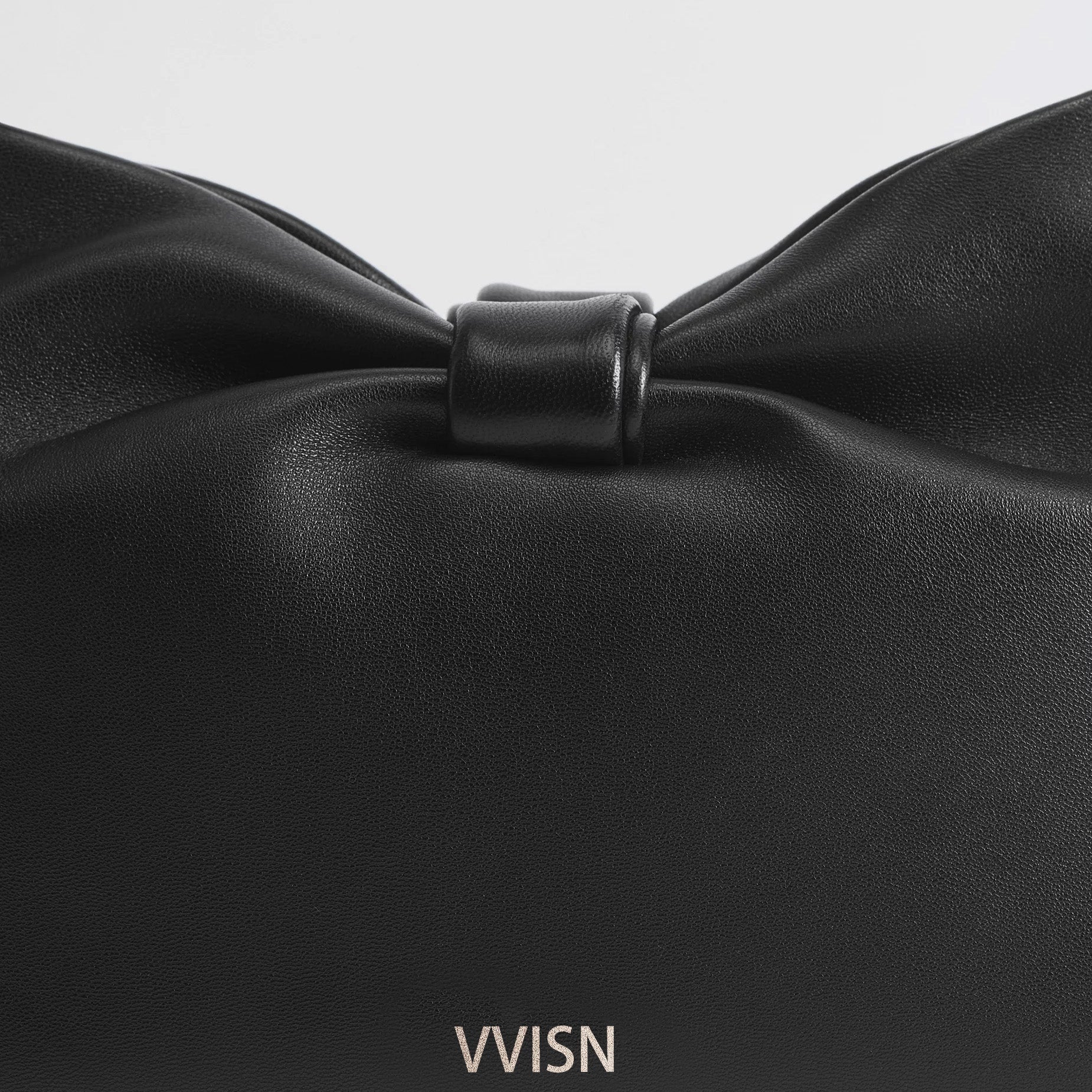 Supple Lambskin Bow Chain Shoulder Bag - VVISN