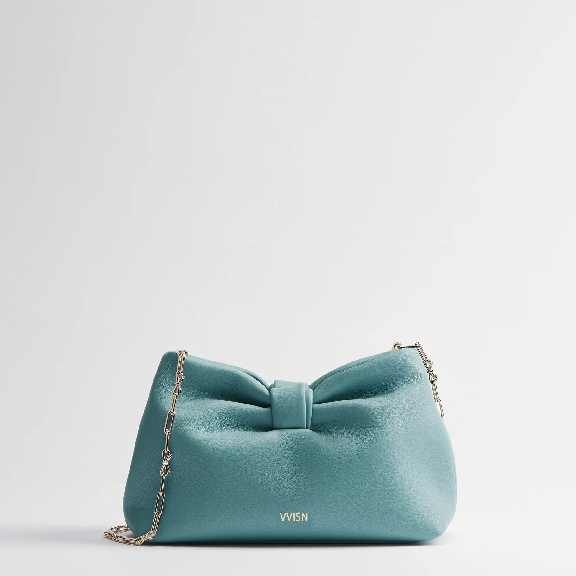 Supple Lambskin Bow - Shaped Shoulder Bag - VVISN