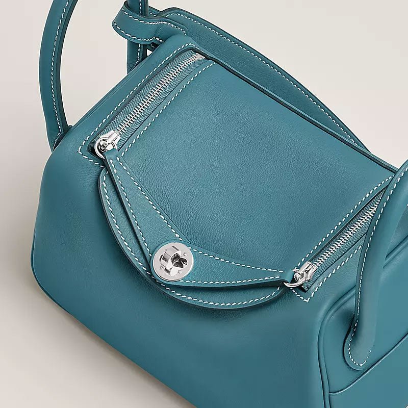 Swift Calfskin Shoulder Bag Teal Blue - VVISN