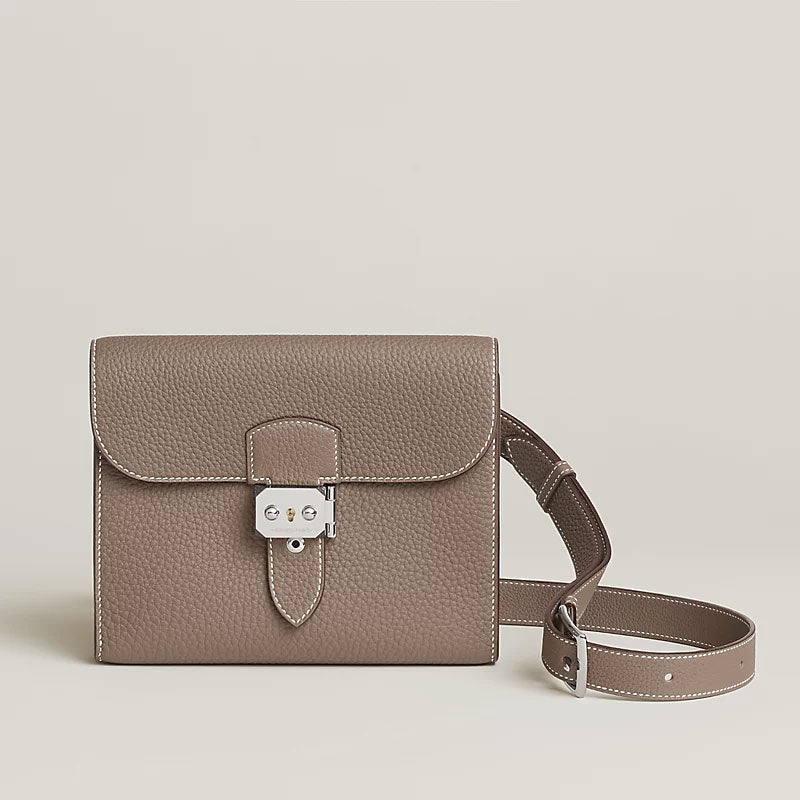 Togo Calfskin Crossbody Bag Etoupe - VVISN