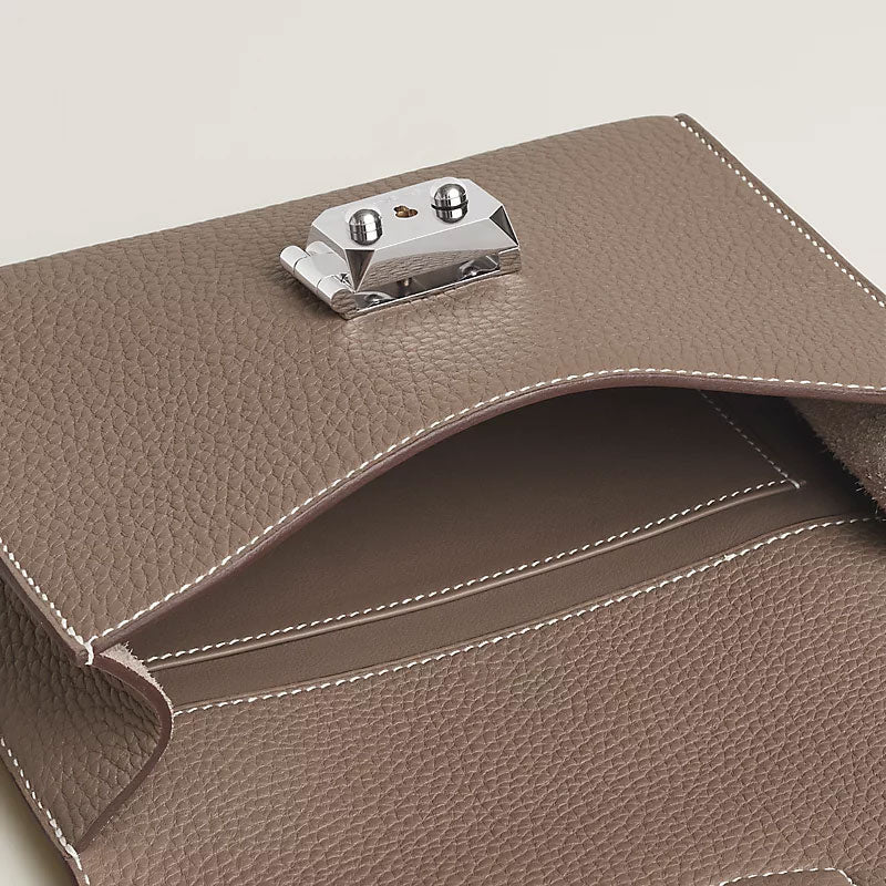 Togo Calfskin Crossbody Bag Etoupe - VVISN