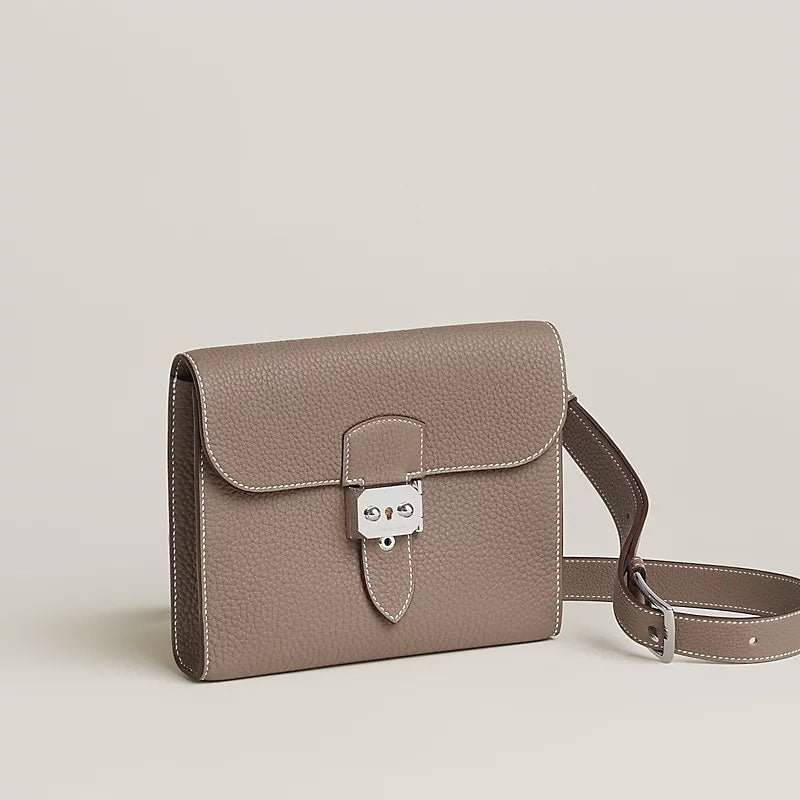 Togo Calfskin Crossbody Bag Etoupe - VVISN