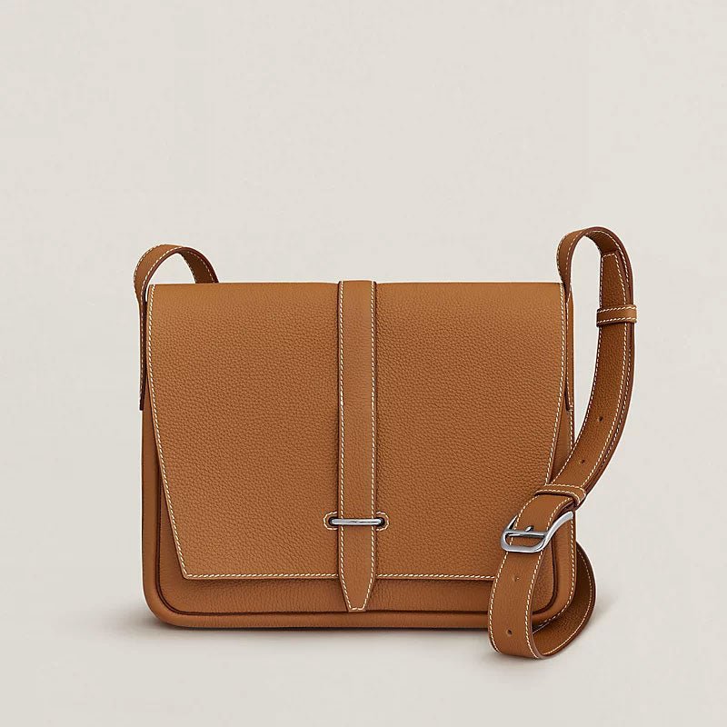 Togo Calfskin Leather Messenger Bag - VVISN