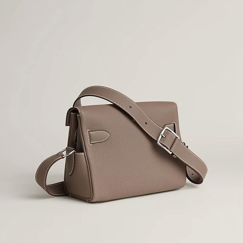 Togo Calfskin Shoulder Bag Etoupe - VVISN