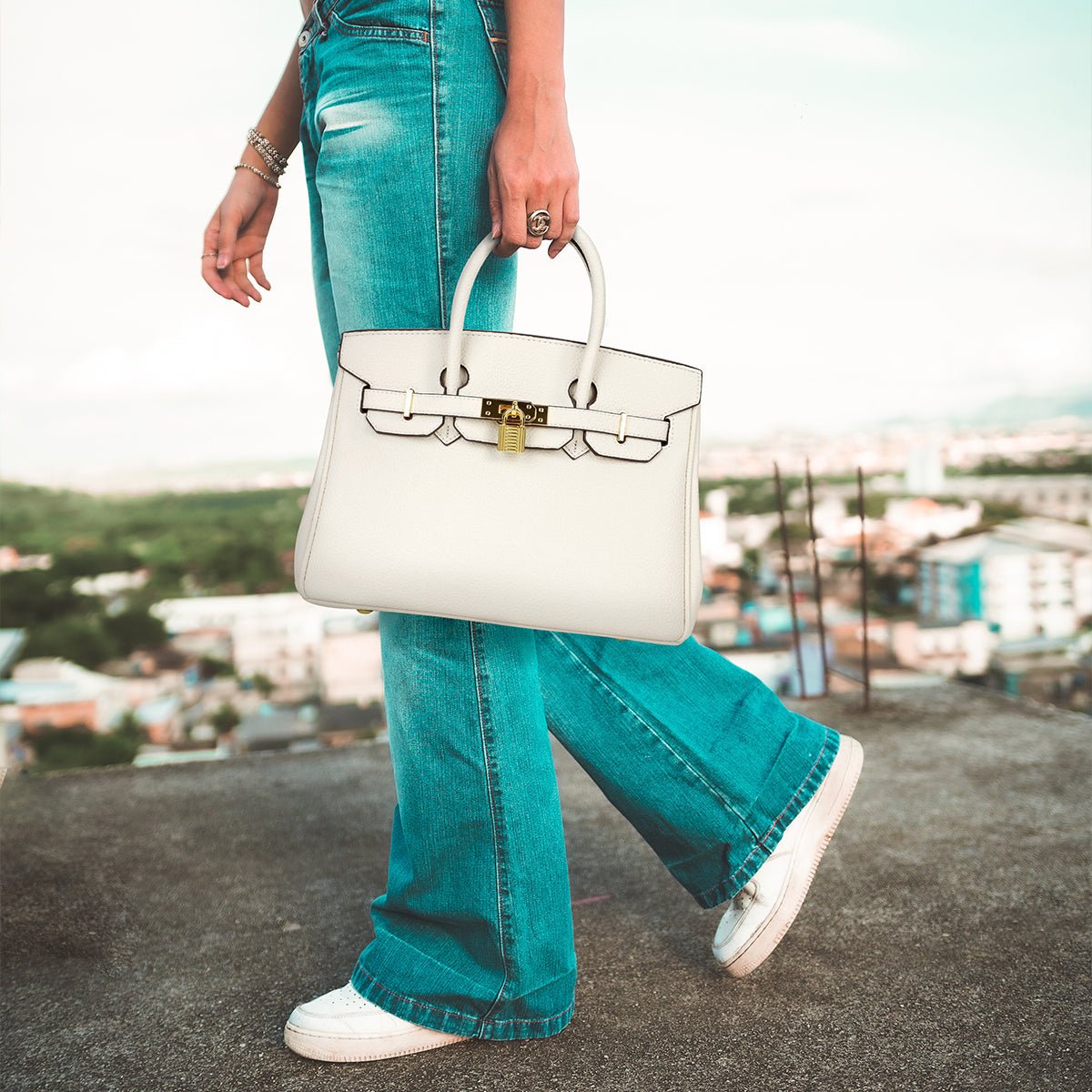 Top Grain Cowhide Boston Handbag - VVISN