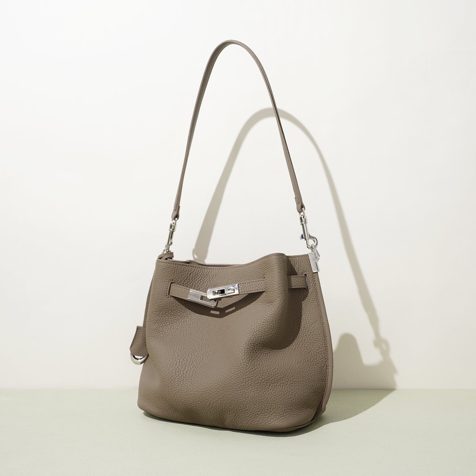 Top Grain Cowhide Curved Satchel Bag - VVISN