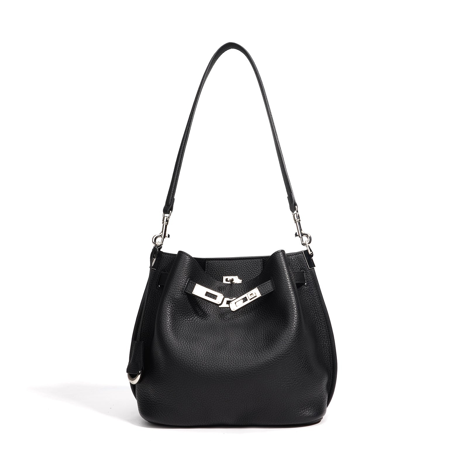 Top Grain Cowhide Curved Satchel Bag - VVISN