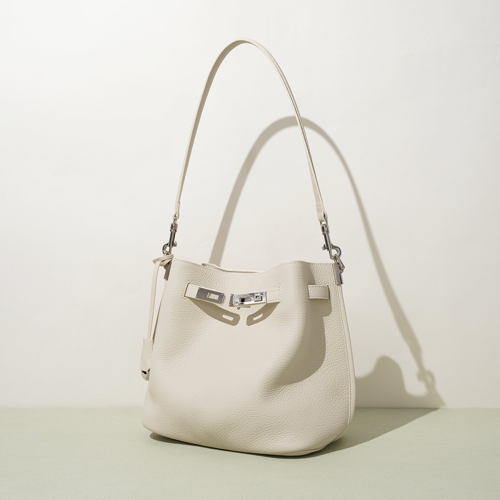 Top Grain Cowhide Curved Satchel Bag - VVISN