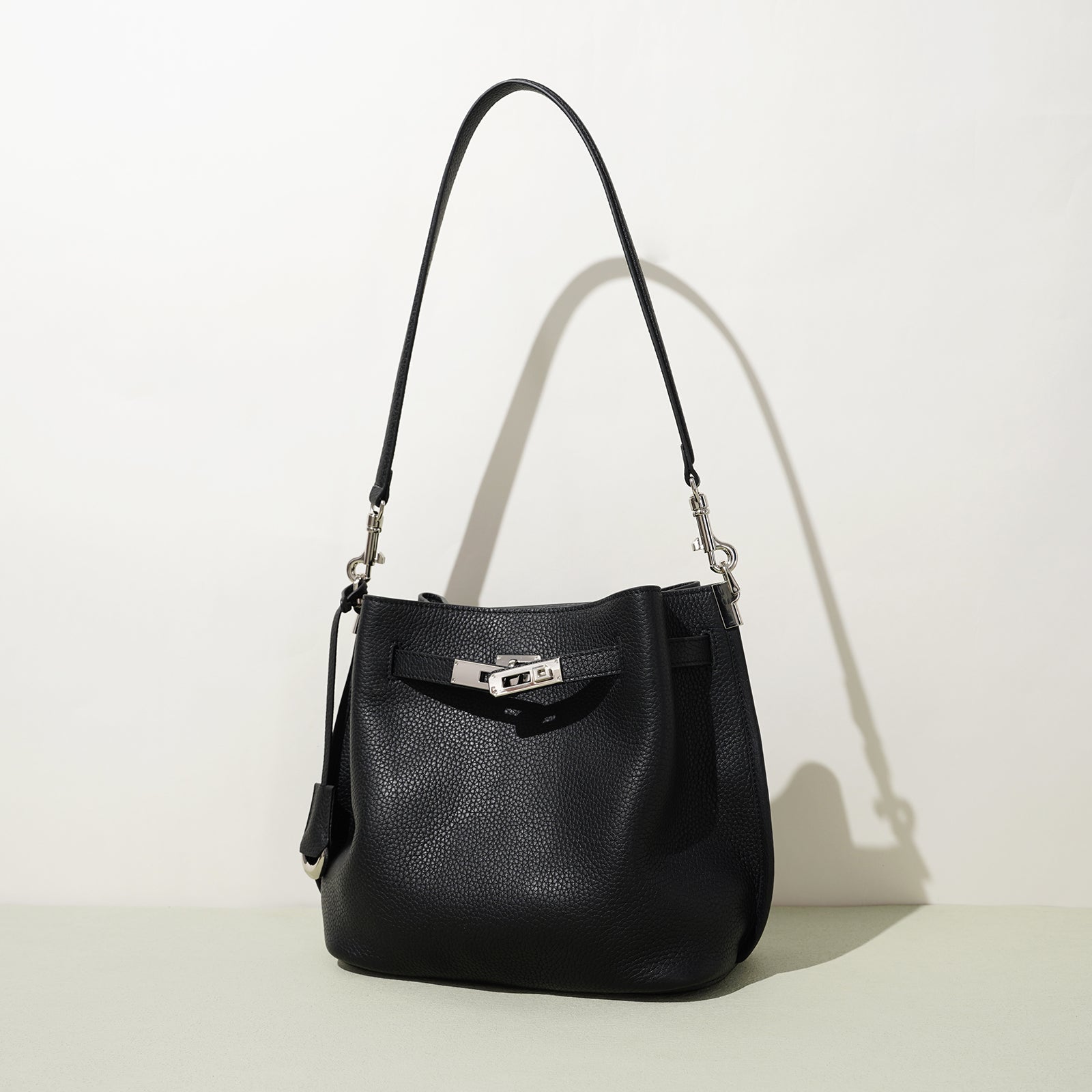 Top Grain Cowhide Curved Satchel Bag - VVISN