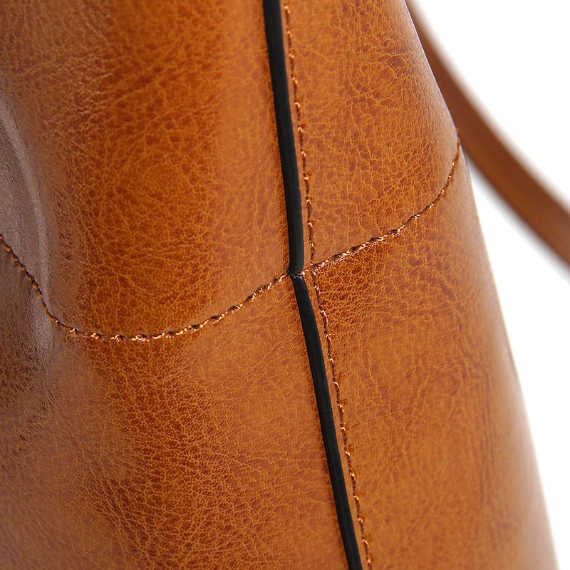 Top Grain Cowhide Oil Waxed Tote Bag - VVISN