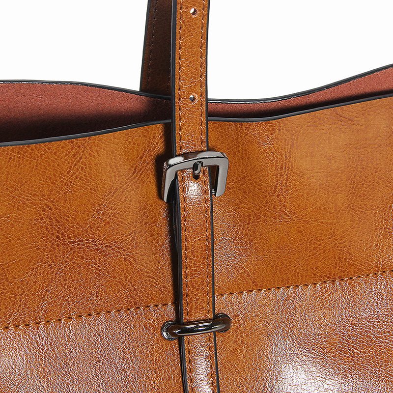 Top Grain Cowhide Oil Waxed Tote Bag - VVISN
