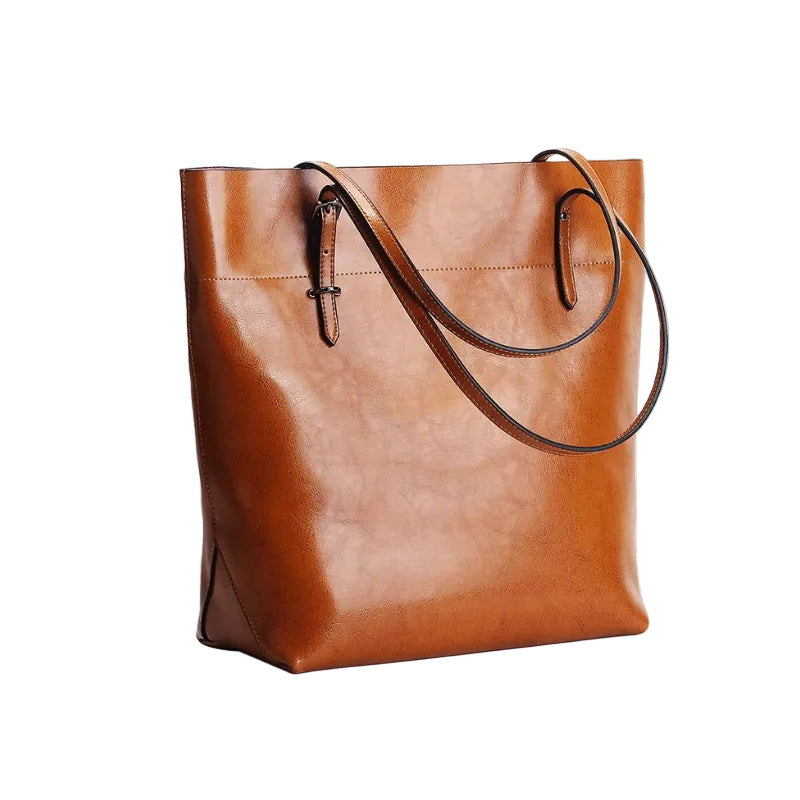 Top Grain Cowhide Oil Waxed Tote Bag - VVISN