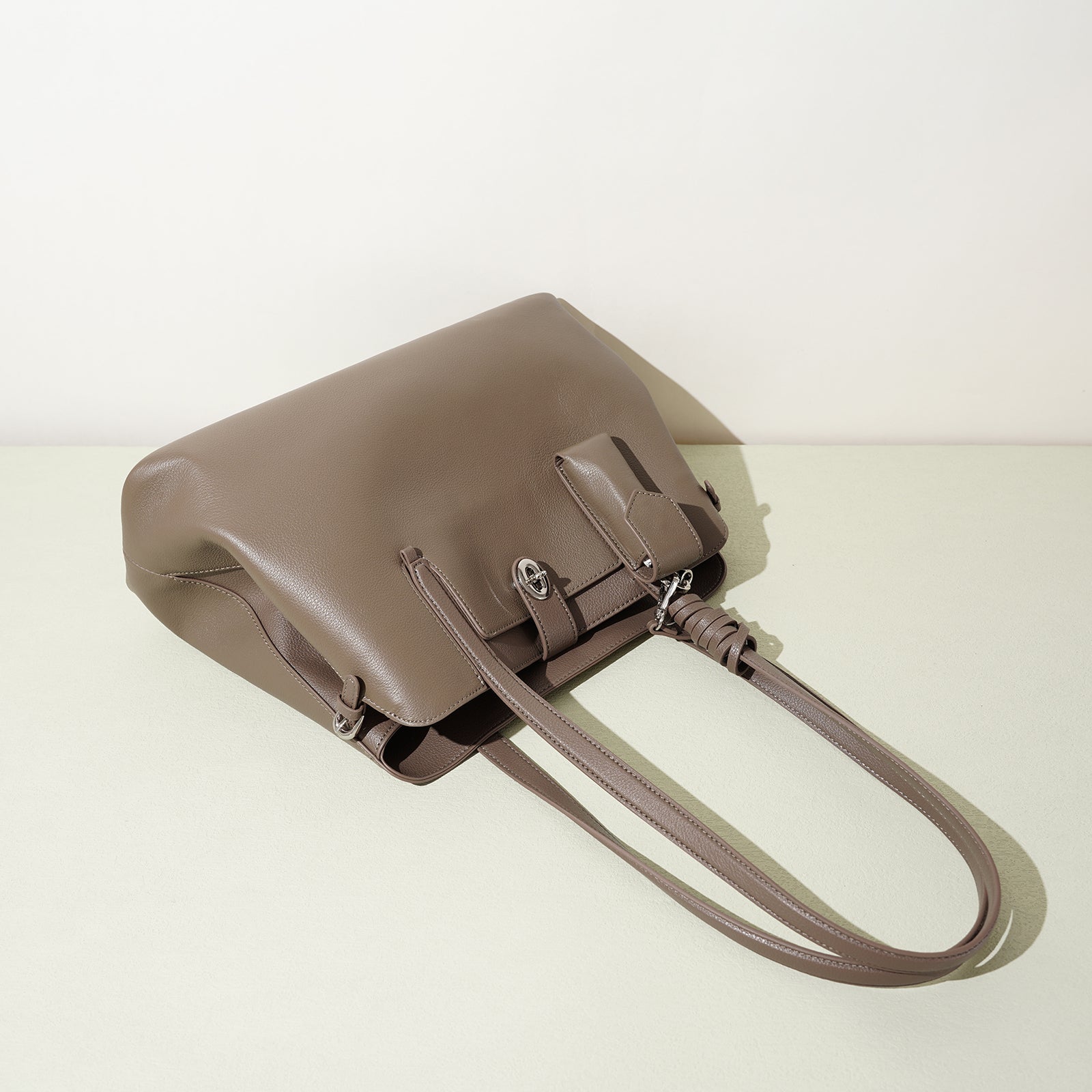 Top Grain Cowhide Origami Bucket Bag - VVISN