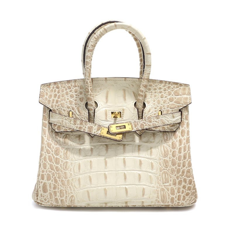 Top Grain Cowhide Pebbled Platinum Bag - VVISN