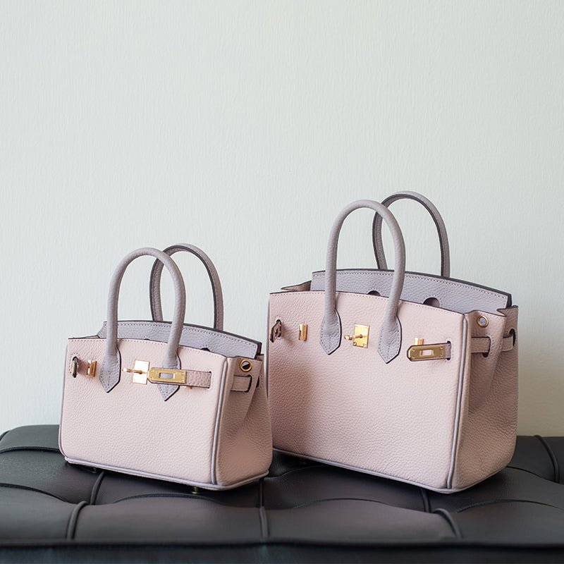 Top Grain Cowhide Platinum Handbag - VVISN